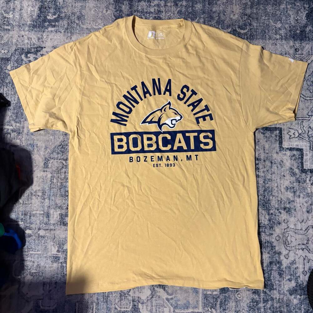Montana State Bobcats Men's Gold Short Sleeve T-Shirt